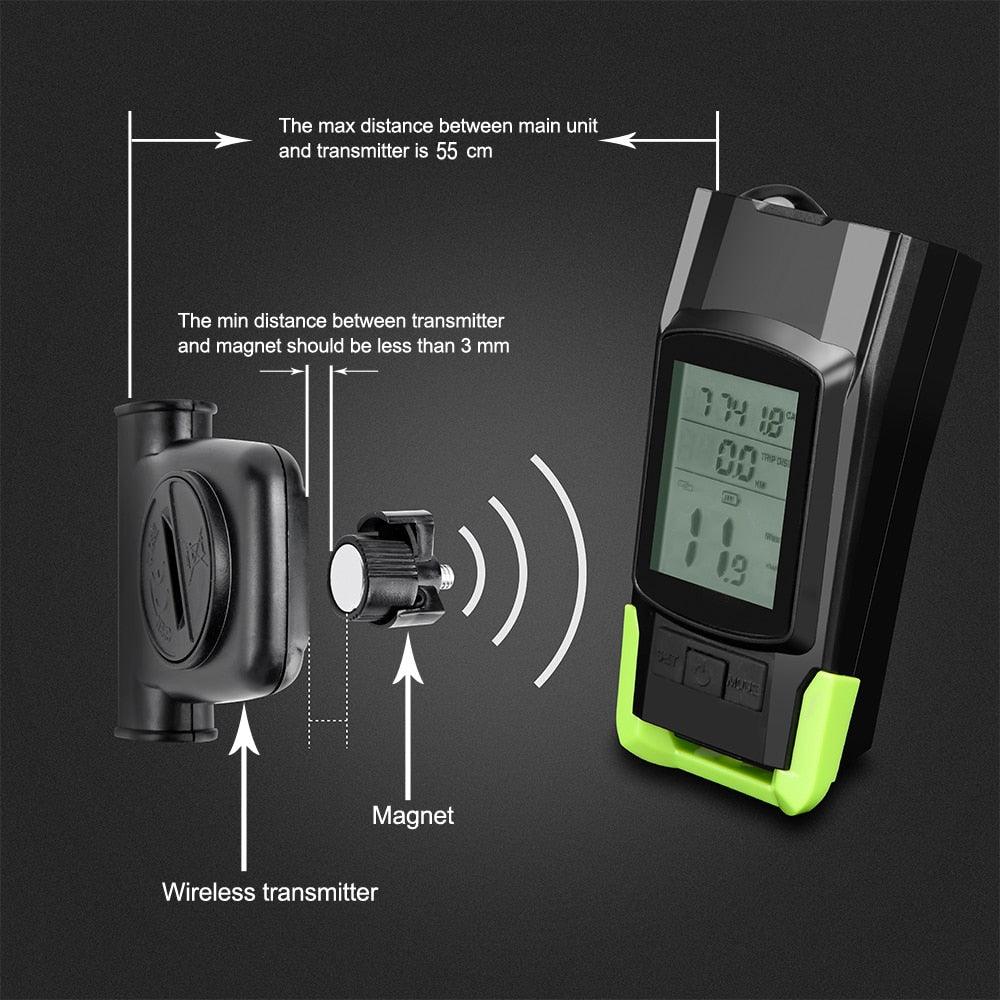 4-in-1 Bike Light with Speedometer, Horn & 4000mAh Power Bank