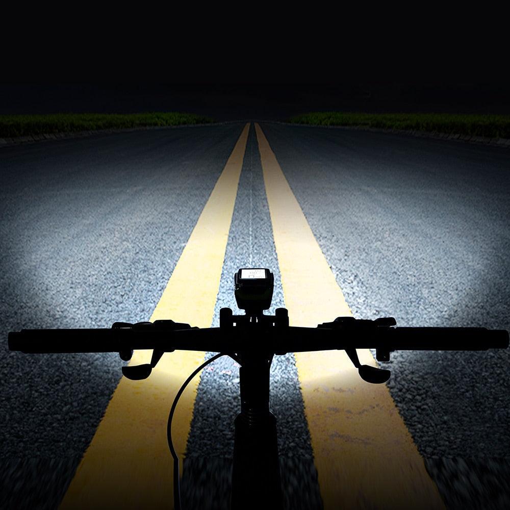 4-in-1 Bike Light with Speedometer, Horn & 4000mAh Power Bank