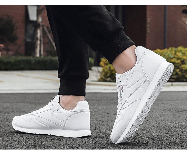 Black Vulcanized Lace-Up Fashion Sneakers - Lightweight Casual Flats