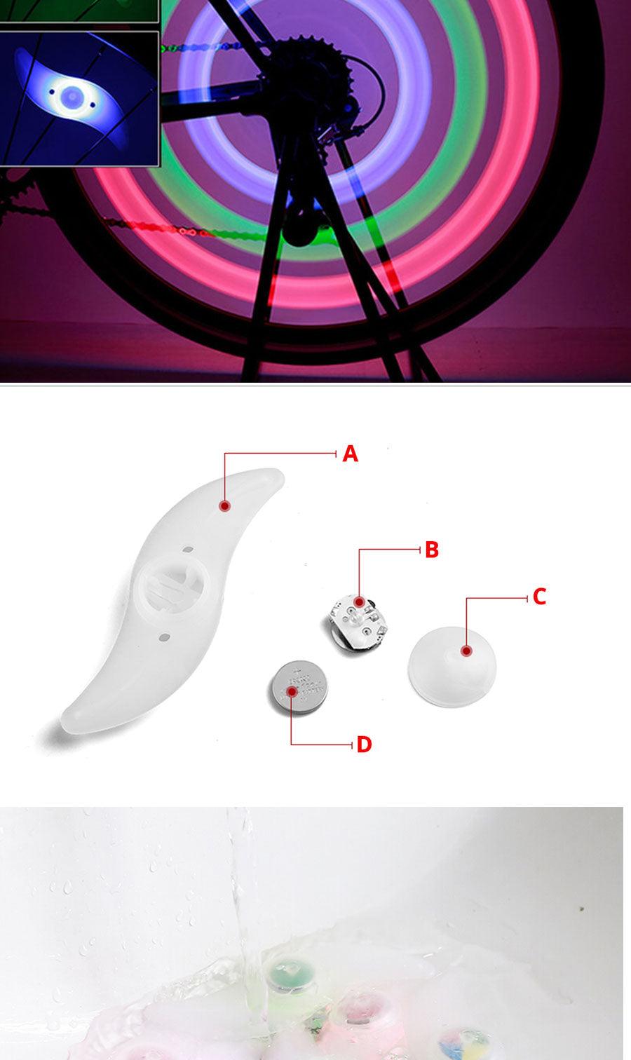 LED Bike Spoke Lights - Waterproof Safety Cycling Wheel Lamp