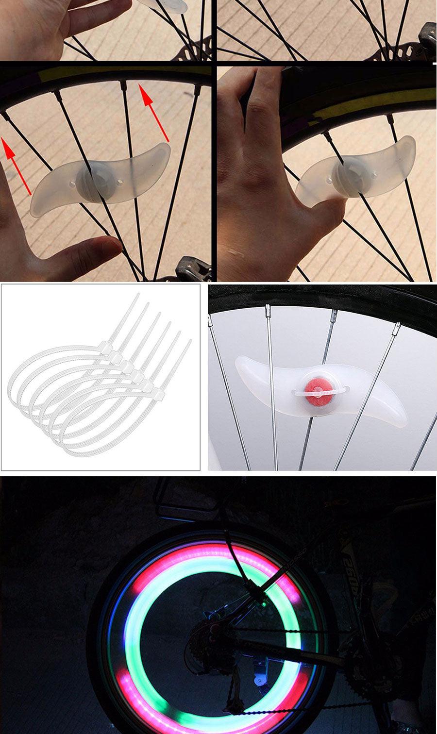 LED Bike Spoke Lights - Waterproof Safety Cycling Wheel Lamp
