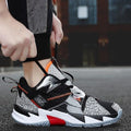 Unisex High Top Rainbow Basketball Shoes Breathable Street Sneakers