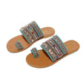 Bohemian Leather Toe Ring Sandals for Summer Beach Fashion