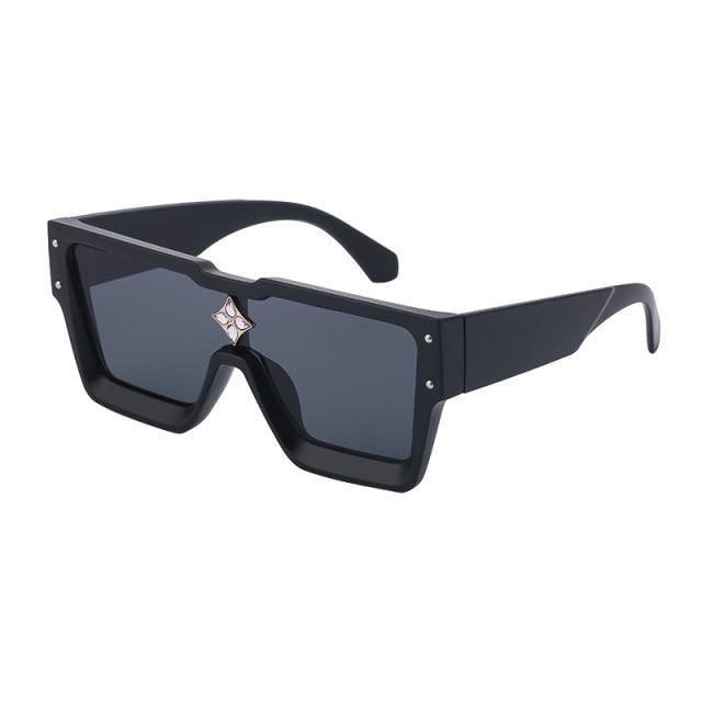Oversized Square Rimless UV400 Sunglasses for Women and Men