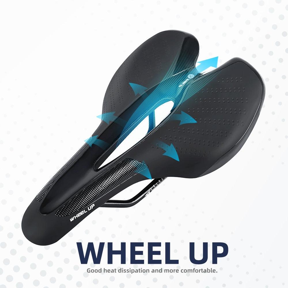 Road Bike Saddle with USB LED Taillight, Soft Breathable Seat