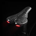 Road Bike Saddle with USB LED Taillight, Soft Breathable Seat