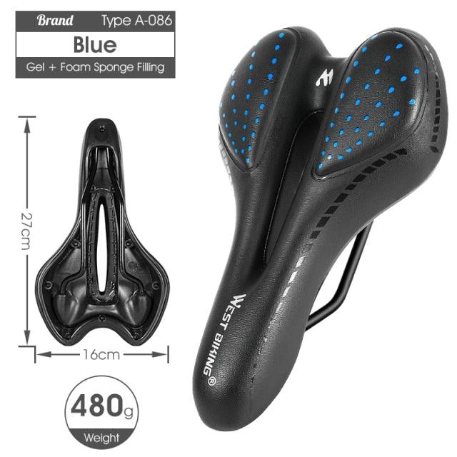 Ergonomic Gel Padded Bike Saddle for Mountain and Road Bikes