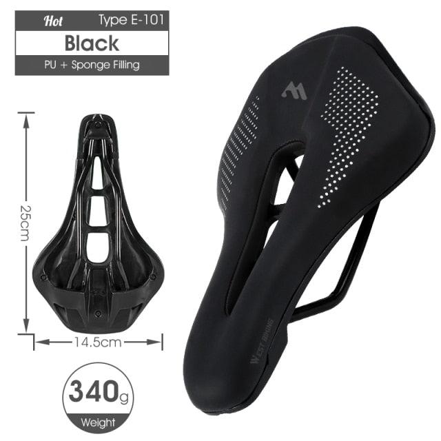 Ergonomic Gel Padded Bike Saddle for Mountain and Road Bikes