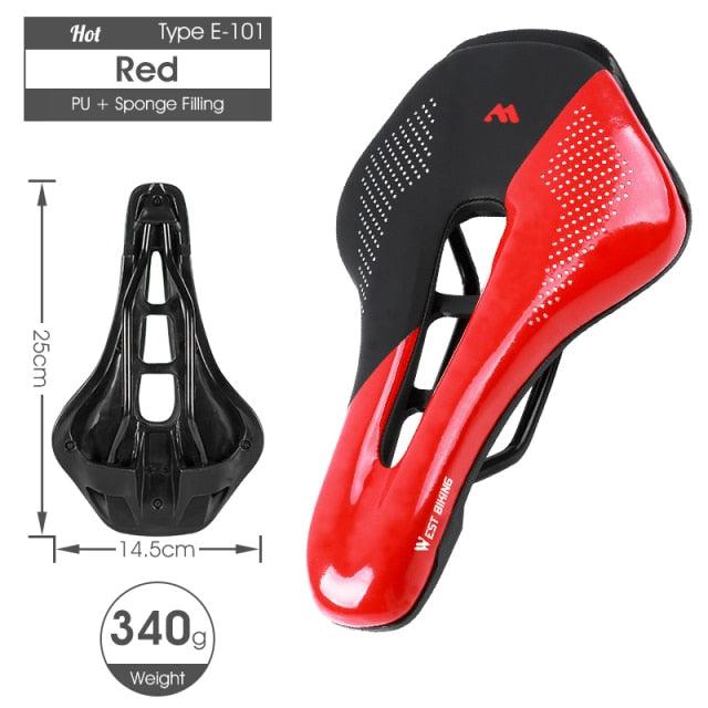 Ergonomic Gel Padded Bike Saddle for Mountain and Road Bikes