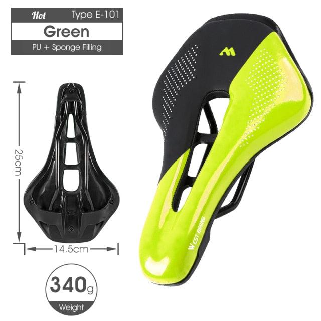 Ergonomic Gel Padded Bike Saddle for Mountain and Road Bikes