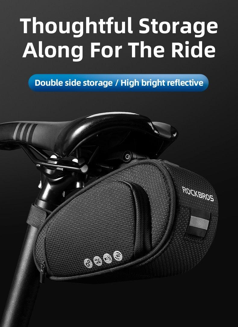 Rainproof Bike Seat Bag - Shockproof Cycling Storage Pouch