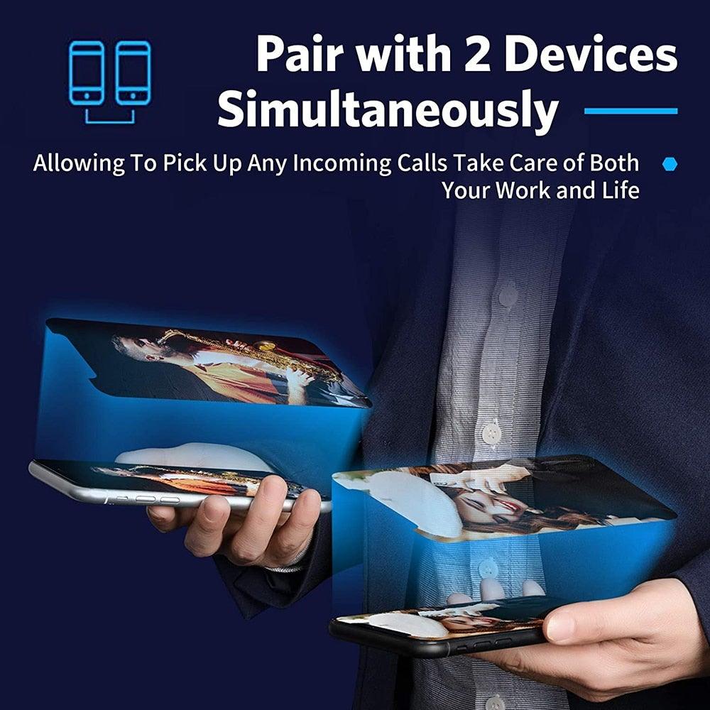 Noise-Cancelling Bluetooth 5.0 Handsfree Headset with Dual HD Mic