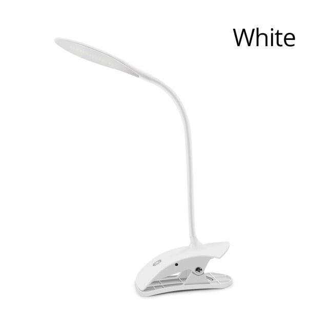 Flexible LED Desk Lamp with Clip, USB Powered Eye-Care Study Light