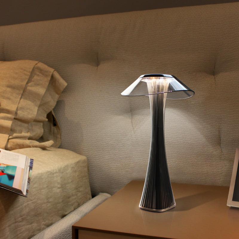 Modern Minimalist LED Crystal Table Lamp with USB Charging