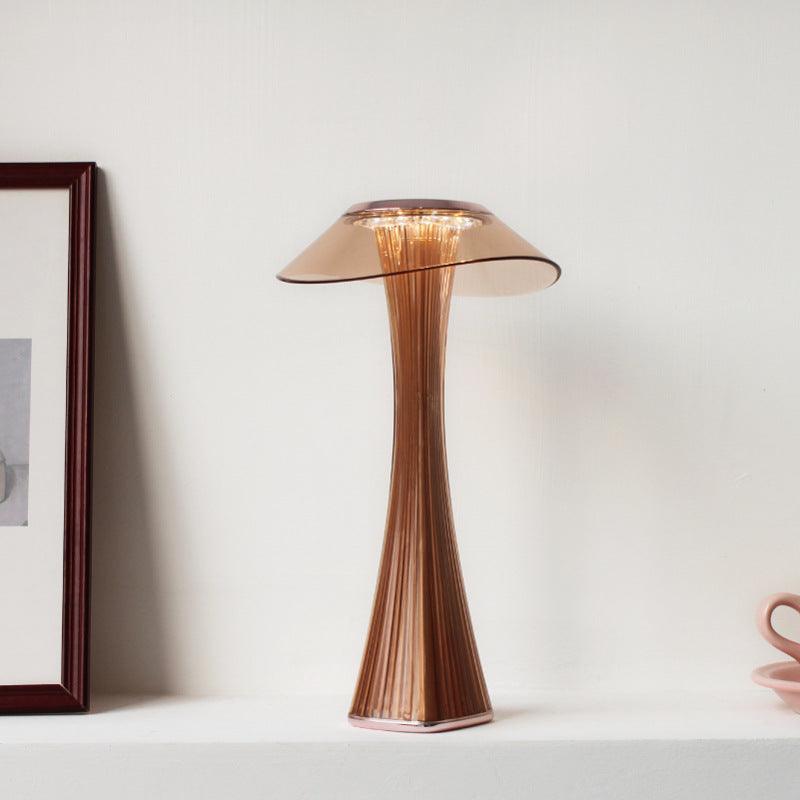 Modern Minimalist LED Crystal Table Lamp with USB Charging