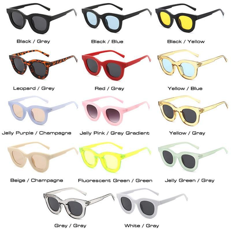 Round Fashion Sunglasses with Blue Light Filtering for Women