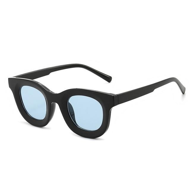 Round Fashion Sunglasses with Blue Light Filtering for Women