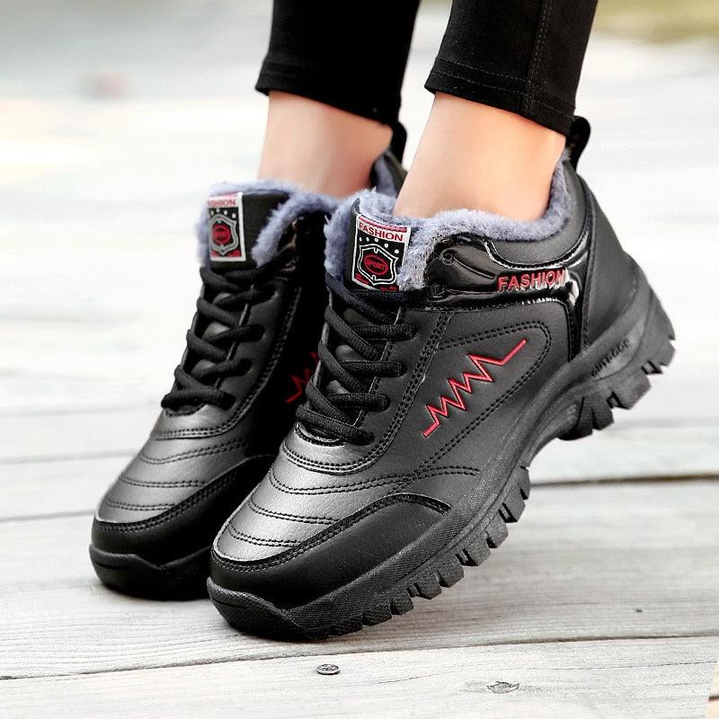 Women's & Men's Waterproof Winter Snow Boots - Plush Warm Hiking Shoes