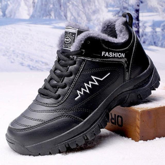 Women's & Men's Waterproof Winter Snow Boots - Plush Warm Hiking Shoes