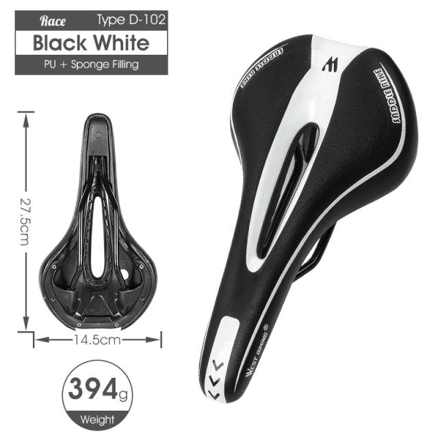 Ergonomic Gel Padded Bike Saddle for Mountain and Road Bikes
