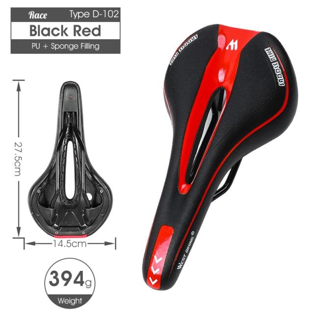 Ergonomic Gel Padded Bike Saddle for Mountain and Road Bikes