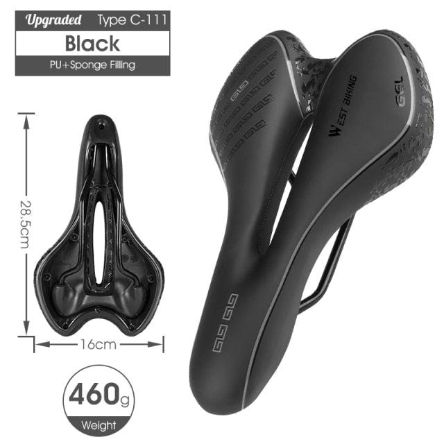 Ergonomic Gel Padded Bike Saddle for Mountain and Road Bikes
