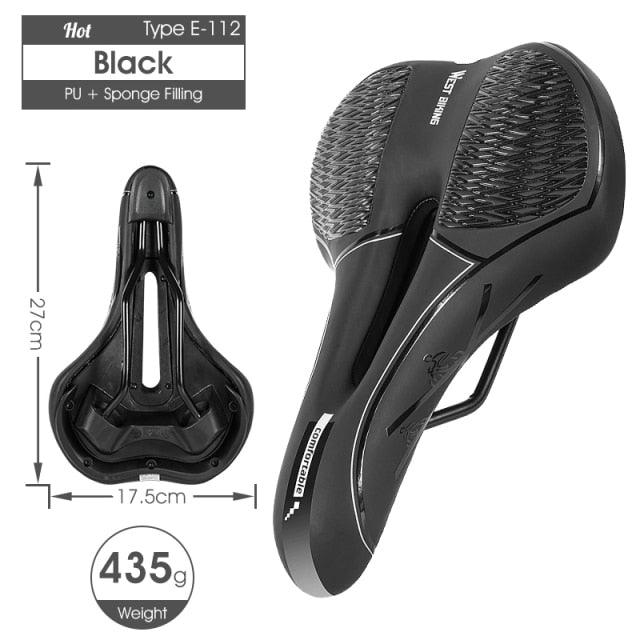 Ergonomic Gel Padded Bike Saddle for Mountain and Road Bikes