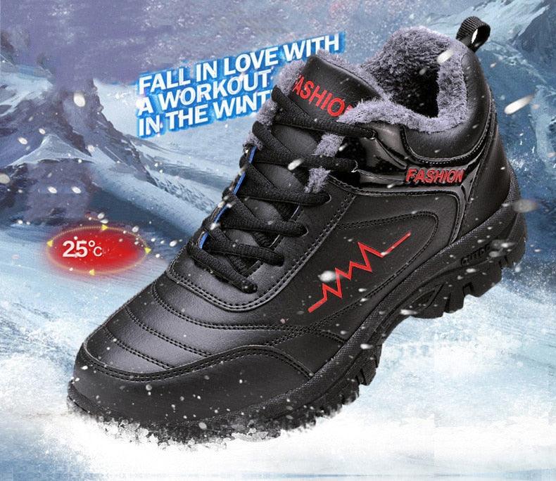 Women's & Men's Waterproof Winter Snow Boots - Plush Warm Hiking Shoes