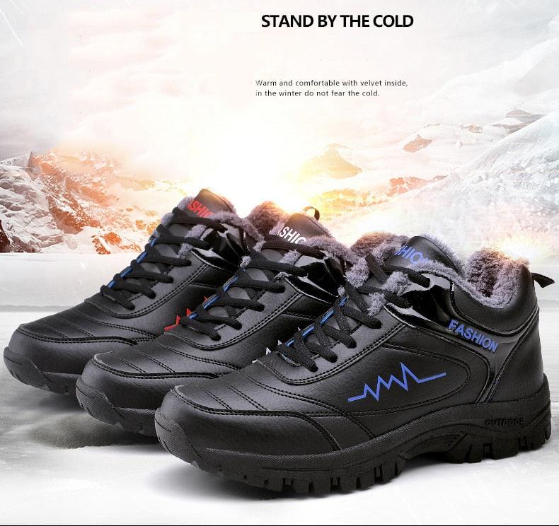 Women's & Men's Waterproof Winter Snow Boots - Plush Warm Hiking Shoes