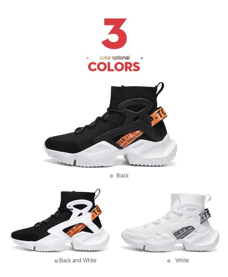 Men's Non-Slip Mesh Casual Sneakers with Height Increasing Sole