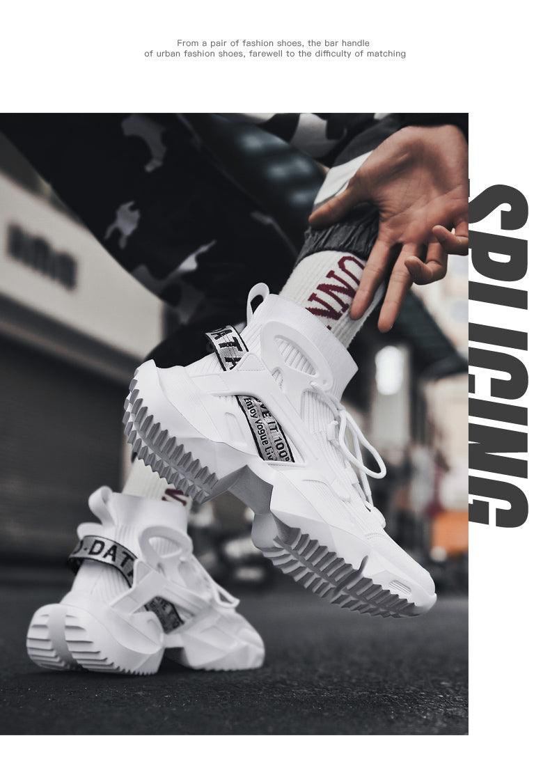 Men's Non-Slip Mesh Casual Sneakers with Height Increasing Sole