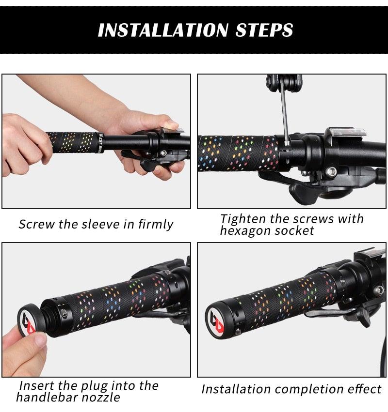 Ergonomic Non-Slip MTB Bike Handlebar Grips with Double Lock