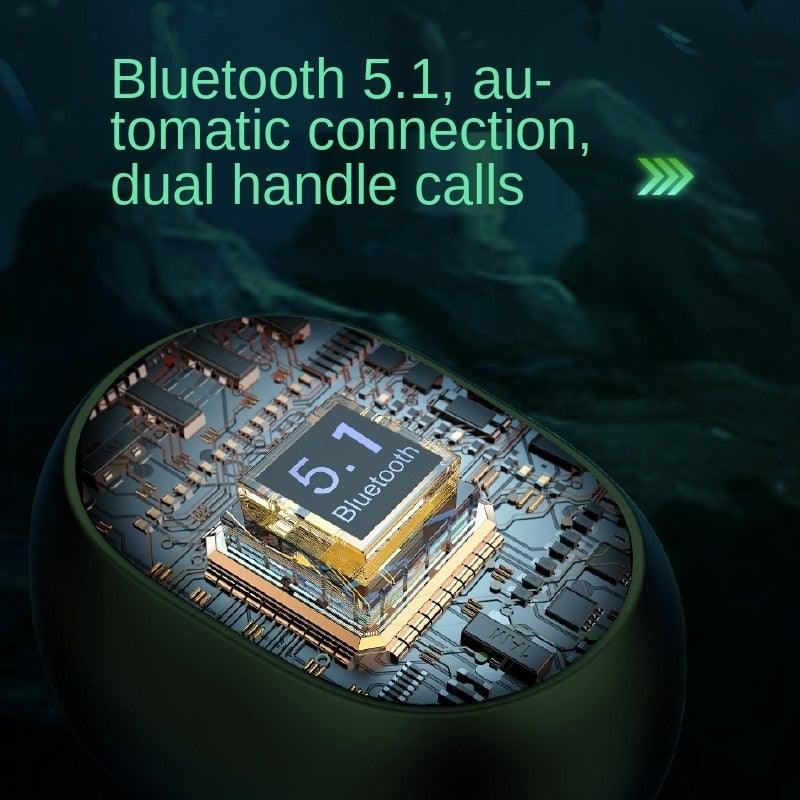 Bluetooth 5.1 Wireless Earbuds with LED Display & Charging Case