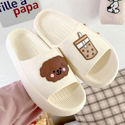 Women’s Ergonomic Non-Slip Pillow Slides Lightweight Shower Slippers