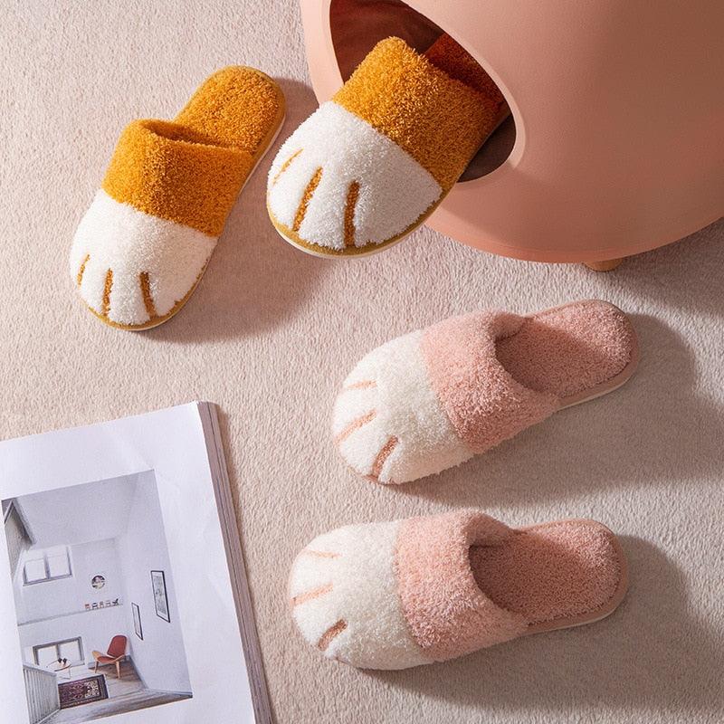 Women’s Plush Memory Foam Cat Slippers – Cozy Warm Indoor House Shoes