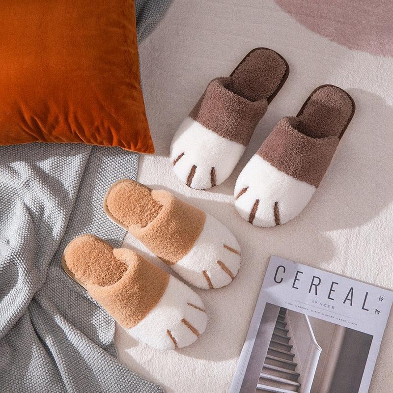 Women’s Plush Memory Foam Cat Slippers – Cozy Warm Indoor House Shoes