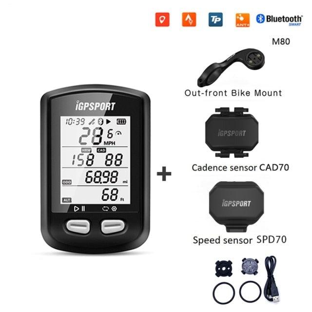 Wireless GPS Bike Computer with ANT+ & Bluetooth Speedometer