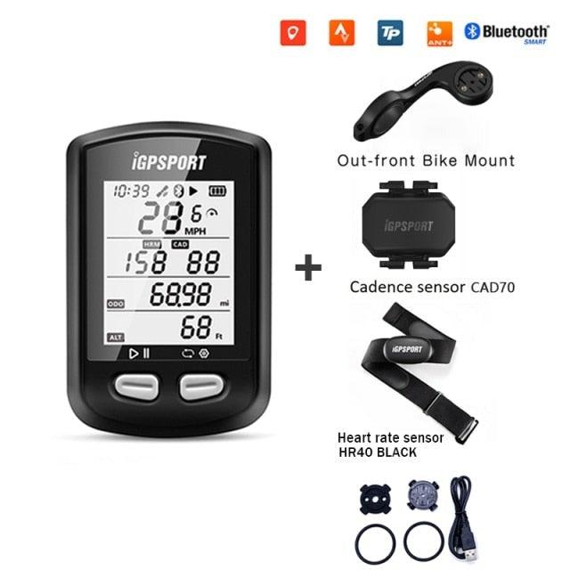 Wireless GPS Bike Computer with ANT+ & Bluetooth Speedometer