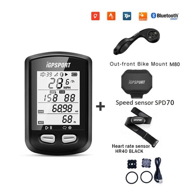 Wireless GPS Bike Computer with ANT+ & Bluetooth Speedometer
