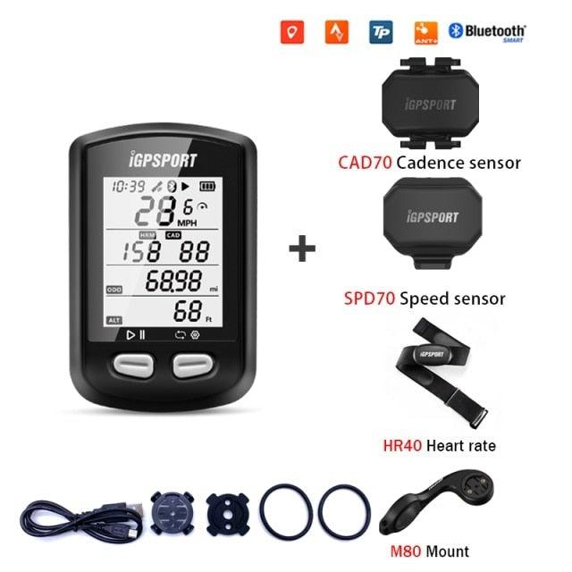 Wireless GPS Bike Computer with ANT+ & Bluetooth Speedometer