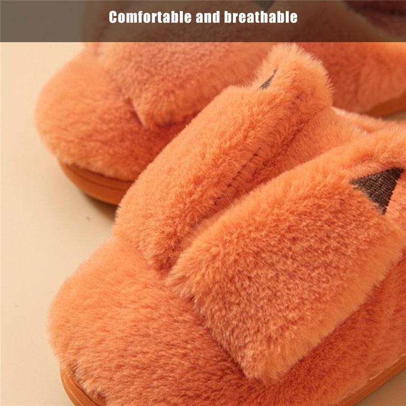 Plush Faux Fur Slippers - Unisex Fuzzy House Slides for Home