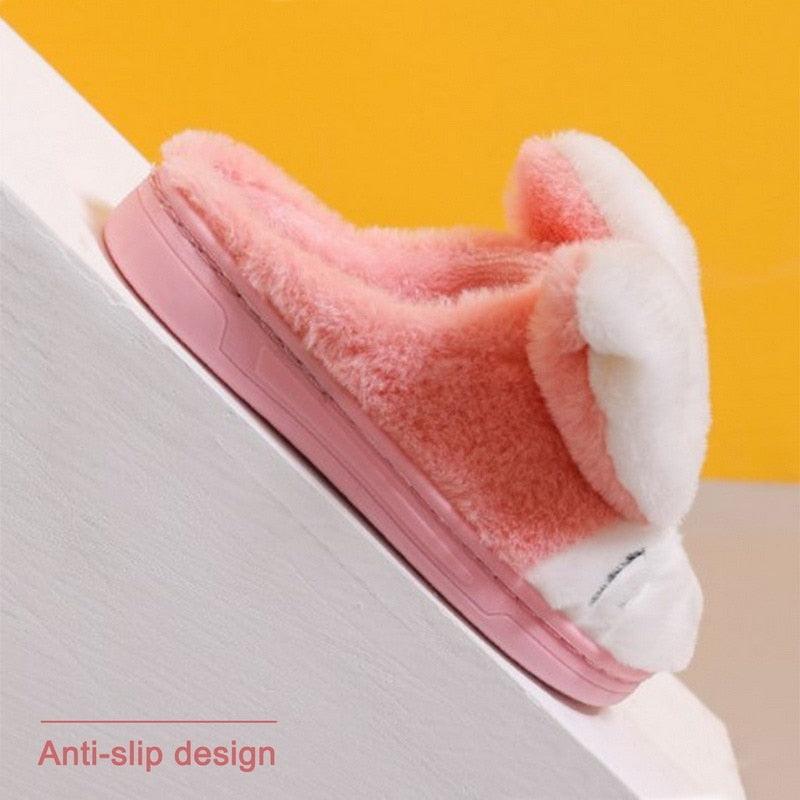 Plush Faux Fur Slippers - Unisex Fuzzy House Slides for Home