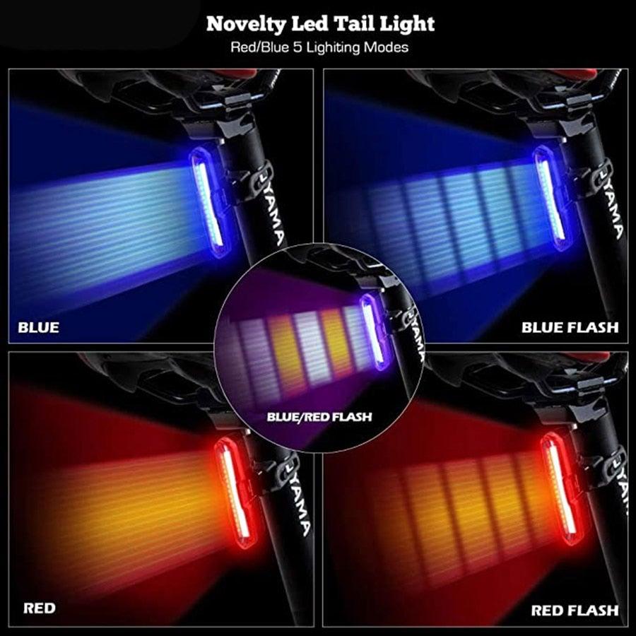 Ultra-Bright USB Rechargeable LED Bike Tail Light 5-Mode Safety