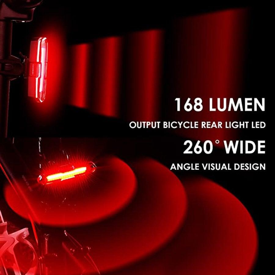 Ultra-Bright USB Rechargeable LED Bike Tail Light 5-Mode Safety