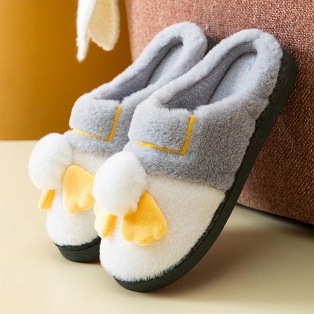 Plush Faux Fur Slippers - Unisex Fuzzy House Slides for Home