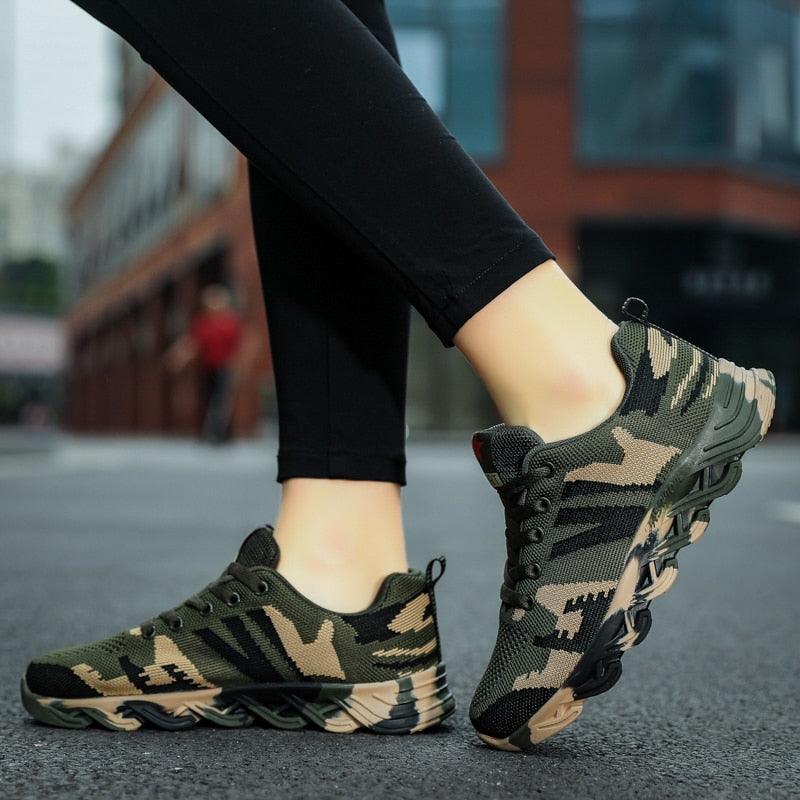 Unisex Camouflage Lightweight Sneakers - Breathable Outdoor Shoes