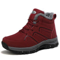 Unisex Waterproof Plush Winter Hiking Boots Warm Ankle Booties