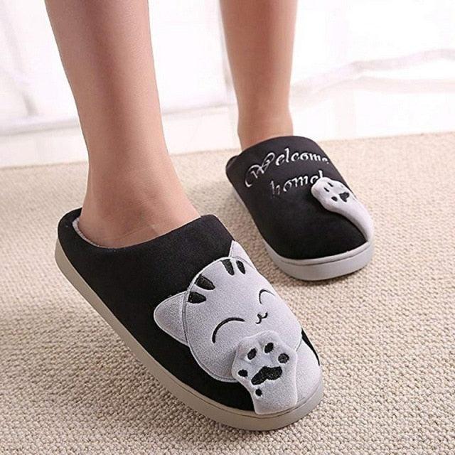 Plush Faux Fur Slippers - Unisex Fuzzy House Slides for Home