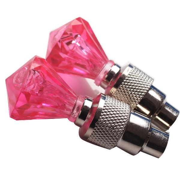 Motion-Activated LED Bicycle Tire Valve Lights - Neon Glow Lamp