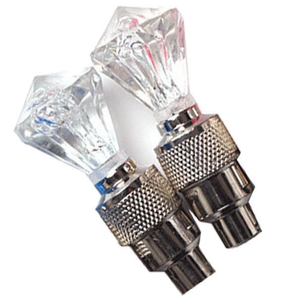Motion-Activated LED Bicycle Tire Valve Lights - Neon Glow Lamp
